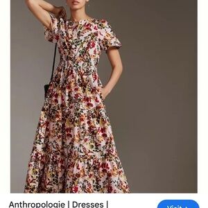 Anthropologie Maeve Somerset Floral Maxi Dress - Multicolor